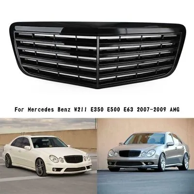 Black AMG Style Grille Grill Fits For 2007-2009 Mercedes Benz W211 E350 E500 • $74.75