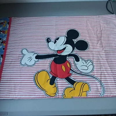 Disney Mickey Mouse Valance Curtain Matching Pillowcase Vintage RARE Bedroom • $19.99