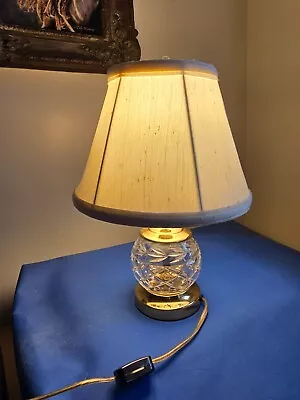 Wedgewood USA Waterford Inc Crystal Brass Lamp With Original Shade • $75