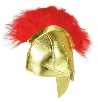 ADULT ROMAN HELMET Mens Boys Gladiator Fancy Dress Red Hat Spartan Warrior UK • £5.93