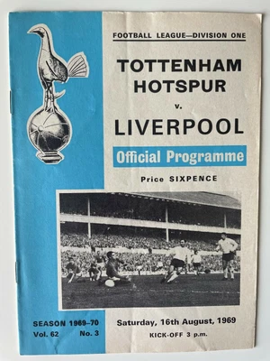 £0.99 • Buy Tottenham Hotspur V Liverpool. 16th August 1969. Division One.