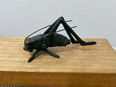 $35 • Buy Possibly Vintage Patinated Metal Bronze ? Cricket Figurine / Paperweight