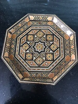 Vantage Octagonal Wooden Mosaic Tray Handmade Decoration Tray • $47.39