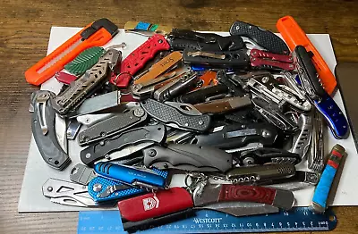 Lot Of TSA Folding Pocket Multi Tools 9+ LBS Variety Mix Knives Assorted TSA • $70