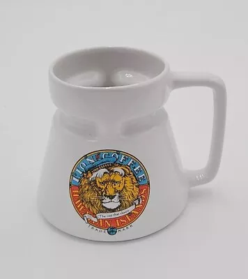 DRINK LION COFFEE HAWAIIAN Vintage Travel Mug Coffee Cup Non-Spill • $29