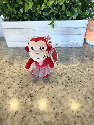 Hallmark Red Monkey Tutu Ballerina Heart Pink Bow Mini Plush Doll Toy 5  Stuffed • $9.99