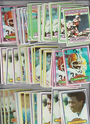 1980 Topps Football SET BREAK Singles - Stars Commons Hall Of Famers #401-528 • $0.99