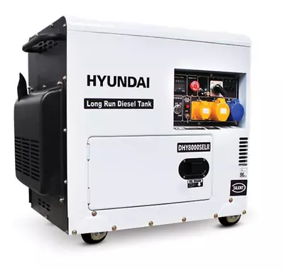 Hyundai 7.5 KVA / 6 KW Long Run Standby Diesel Generator With   1 Year Warranty • £1299.99