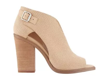 Vince Camuto Suede Front V-Cut Peep Toe Booties Kalei Morocco • $39.99