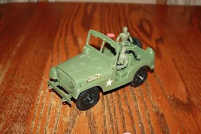 Vintage Timmee/Processed Plastic  Rat Patrol  Large Army Jeep A - Marx MPC • $19.99