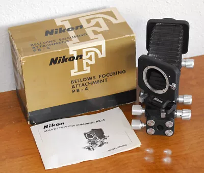 $189.99 • Buy NIKON PB-4 Bellows Focusing Attachment W/ Swing Shift Adjustment EXC PB4