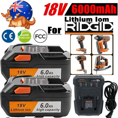 $32.99 • Buy 18 Volt Battery For Ridgid 18V R840087 R840085 AEG Ridgid 18V Tools / Charger