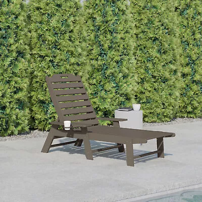 Monterey Adjustable Adirondack Lounger With Cup Holder- All-Weather Indoor/Ou... • $299.99