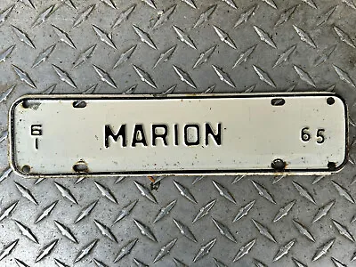 $395 • Buy Vintage 1961 Marion Virginia Va License Plate Town Tag Topper Chevy Ford Buick