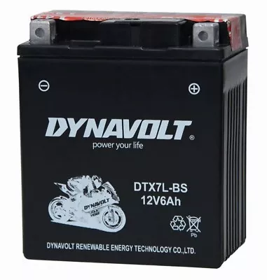 DYNAVOLT DTX7LBS Maintenance Free Motorcycle Battery With Fill Pack (YTX7L-BS) • £39.95