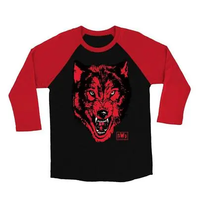 Wwe Nwo “wolfpac” 3/4 Sleeve Raglan Shirt Wcw All Sizes New Scott Hall • £24.99