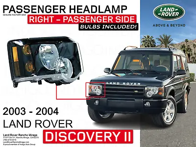 Land Rover Discovery 2 II Headlamp Head Lamp Light Right Passenger OEM 2003~2004 • $591.31