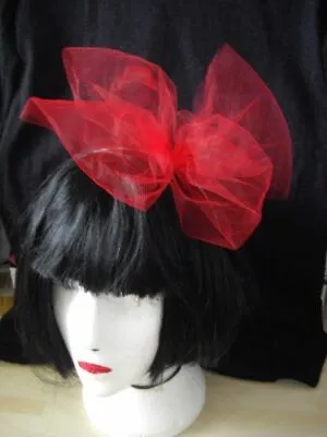80's Fancy Dress Hair Band 80's Partywear Large Hair Bow Alice Band Hair Band • £4.99