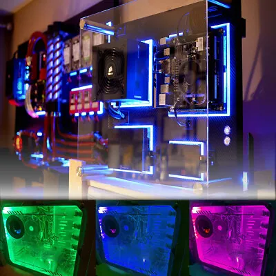 $15.21 • Buy 2X RGB Led Strip Lights Kit Addressable ARGB Gaming For Mid Tower PC Case Gamer