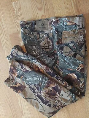 $19.99 • Buy Wrangler Fusion Jeans 3-D Camo Double Knee Hunting Pants 97GR1FS 37 X 29 Read!!