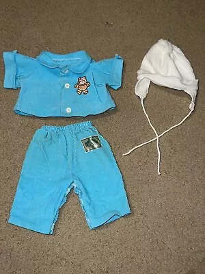 Vintage Cabbage Patch Kids Doll Corduroy Outfit Teal Teddy Bear Applique • $14.99
