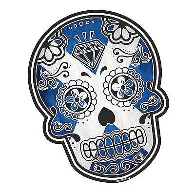 Mexican Day Of The Dead Sugar Skull & Scotland Scottish Saltire Flag Car Sticker • £2.83