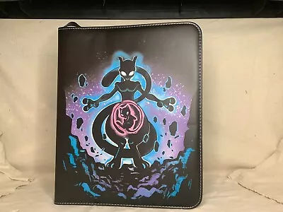 Pokemon Card Binder Featuring Mew And Mewtwo Empty 9 Pocket With 50 Sleeves • $10