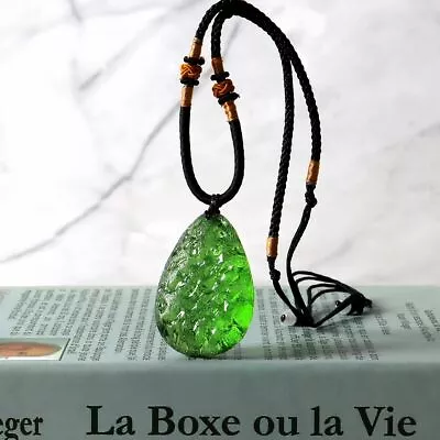 Natural Green Crystal Pendant Gem Moldavite Meteorite Impact Glass Necklace Gift • $7.99