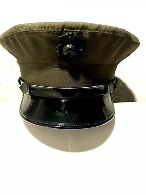 USMC Marine Corps Service Barracks Cover   Size 7 Krew Hallmarked EGA • $27