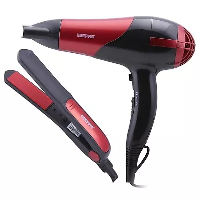 2-in-1 Travel Hair Dryer & Hair Curling Straightener Combo Set Style Gift 2200W • £34.99