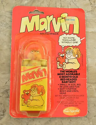 Marvin Matchpack Mini Plush Vintage Tom Armstrong 1983 On Card NEW Fun World • $50