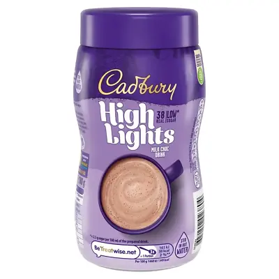 CADBURY HIGHLIGHTS MILK CHOCOLATE DRINK 180G X 2 • £13.98