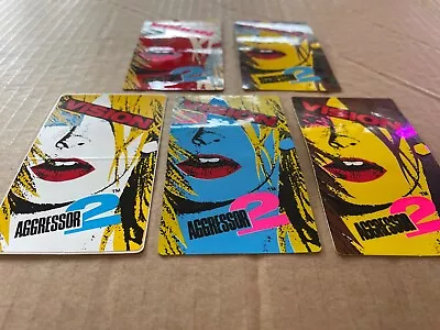 Vintage - NOT REISSUES - 1980's Vision Aggressor 2 Stickers NOS Set Of 5 • $60