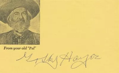 Gabby Hayes- Vintage Signed Page • $80