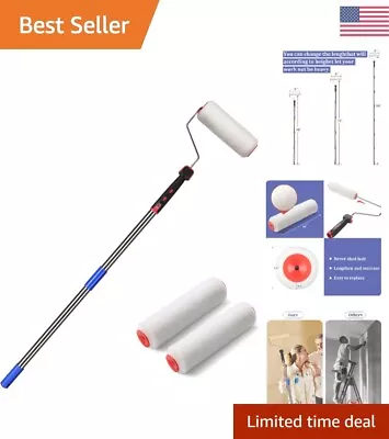 Professional Quality Paint Roller Kit - 4 FT Brush With Stainless Steel Pole • $36.99