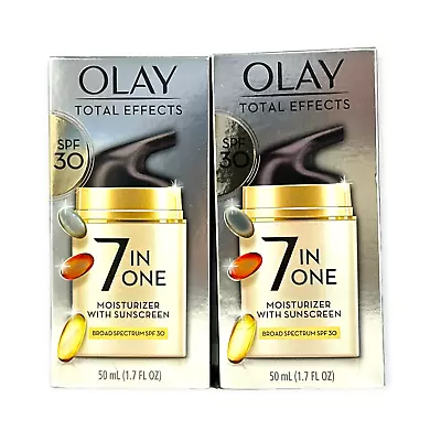 Olay Total Effects 7 In One Moisturizer With Sunscreen SPF 30 1.7oz LOT OF 2 • $34.95