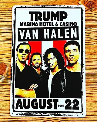 Van Halen W/gary Cherone At Trump Marina Hotel And Casino Tin Poster • $17.88