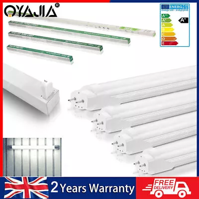 T8 LED Tube Light Fluorescent Replacement Ceiling Energy Saving 2ft 3ft 4ft 5ft • £7.99