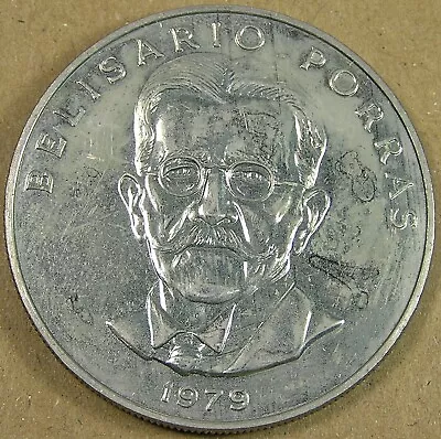 1979 Panama 5 Balboas Cu-Ni Clad Cu Coin Rare Cloudy UNC Issue KM-40.1 39 Mm • $35.70