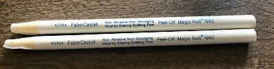 TWO Vtg Faber-Castell Peel-Off MagicRub Vinyl Eraser Drafting Film 1960 74201 • $32.99