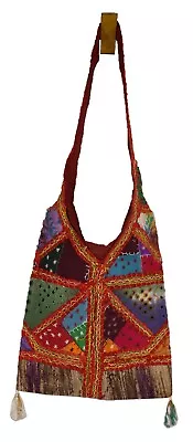 Ethnic Embroidered Handbag Tote Bag Sling Bag Shoulder Bag Banjara Bag BA2267 • $21.90