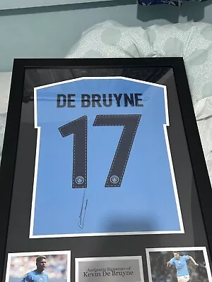 Kevin De Bruyne Manchester City Hand Signed Framed Shirt With COA • £190