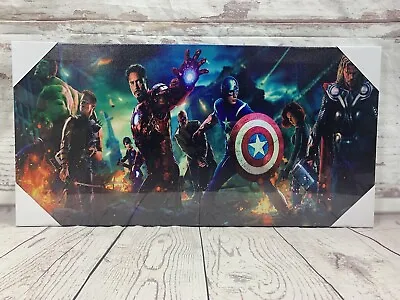 Avengers Canvas Picture Marvel Comic Film Iron Man Captain America Hulk Thor • £13.99