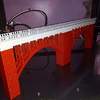 18  N Scale One Lane Brick And Steal Truss Arch Bridge. CONECTABLE SECTION • $39.99