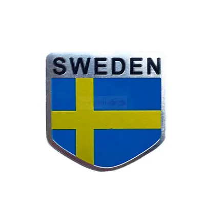  SWEDEN SE Sverige Badge Metal Side Rear Emblem Decals Sticker Car Volvo SAAB • $7.98