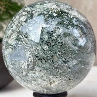1.84LB Natural Moss Agate Ball Quartz Crystal Sphere Reiki Meditation Decoration • $0.99