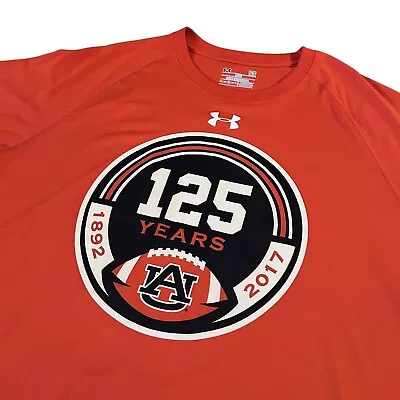 Under Armour Auburn Tigers 125 Year Anniversary Heat Hear Mens Size Large Shirt • $17