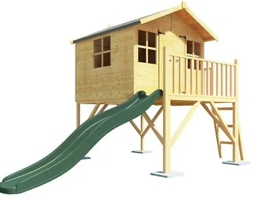 £657 • Buy Wooden Outdoor Children Playhouse Tower 6x5 Kids Garden Wendyhouse With Ladder