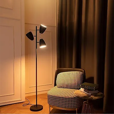 Tree Floor Lamp With Adjustable 3-Light Standing Tall Pole Lamps For Living Room • $64.19