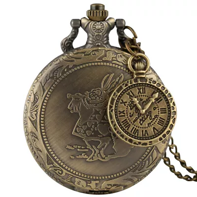 Taurus Ores Skeleton Quartz Pocket Watch Vintage Pocket Watch With Chain • $9.65